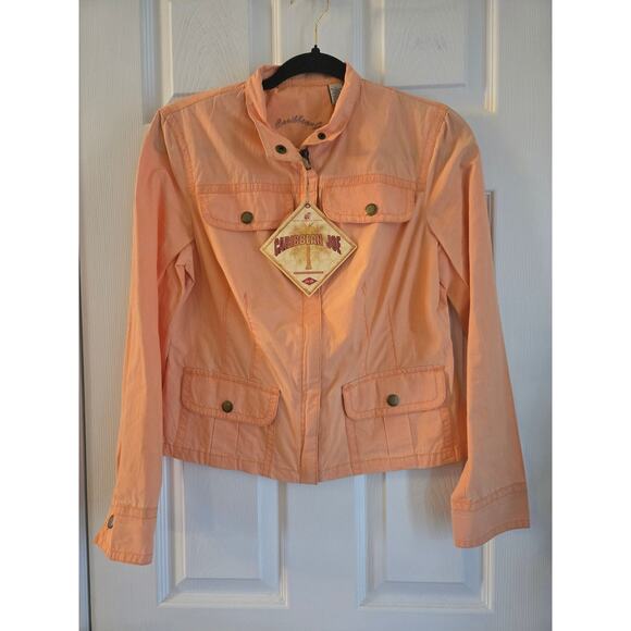 Caribbean Joe Jackets & Blazers - Caribbean Joe Women's Cotton Jacket Peach Size Small NWT
